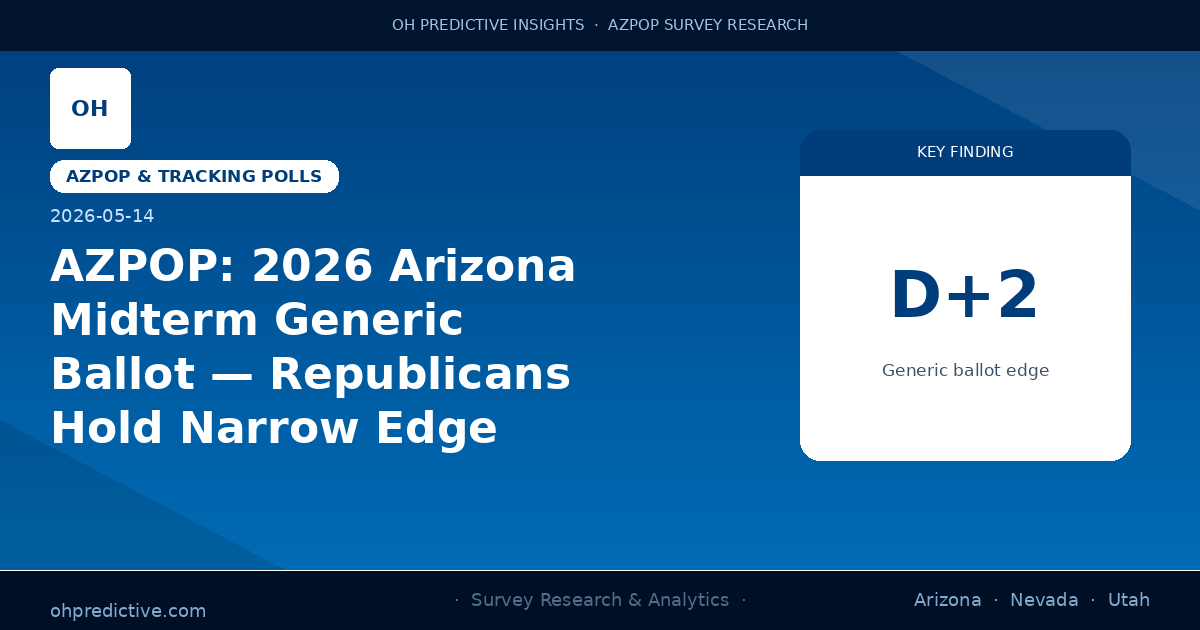 AZPOP: 2026 Arizona Midterm Generic Ballot — Republicans Hold Narrow Edge