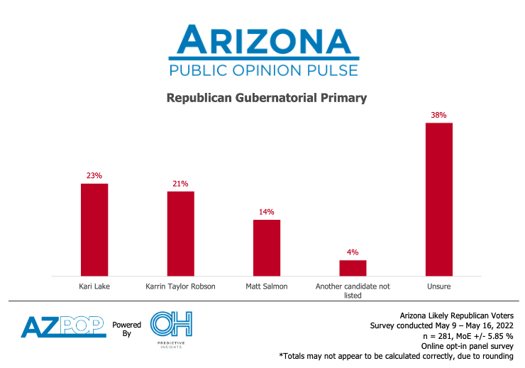 AZ GOP Gov Race Update: Robson, Lake Neck and Neck, Salmon Trailing