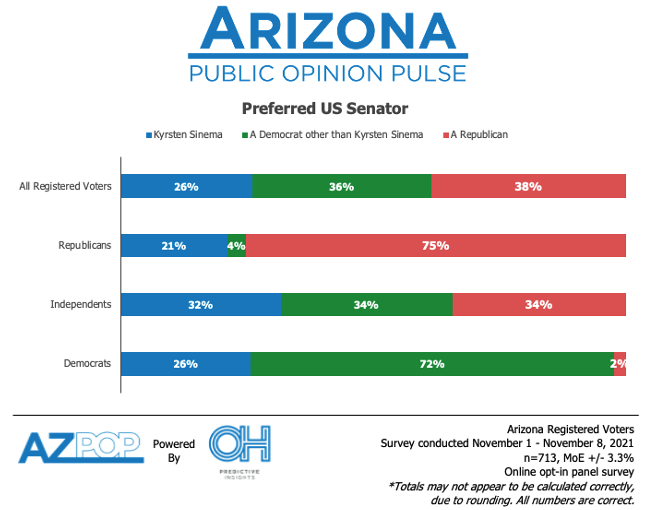 Democrats Support Ousting Sinema in 2024 Primary