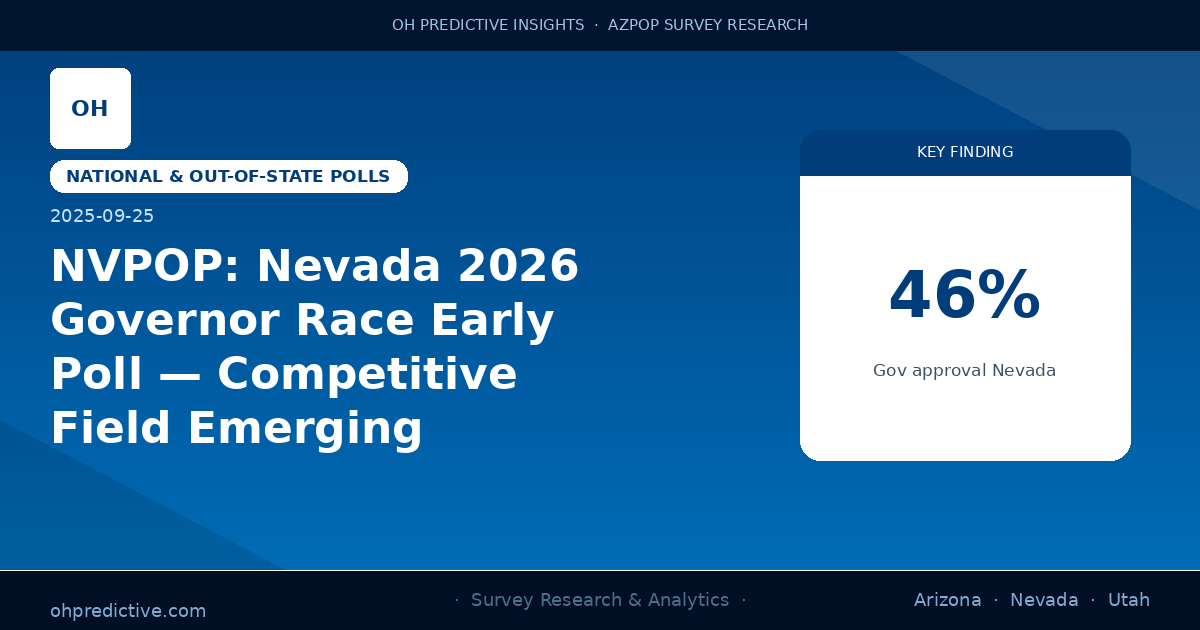 NVPOP: Nevada 2026 Governor Race Early Poll — Competitive Field Emerging