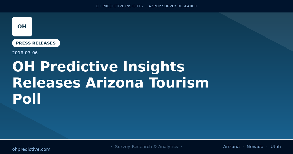 OH Predictive Insights Releases Arizona Tourism Poll