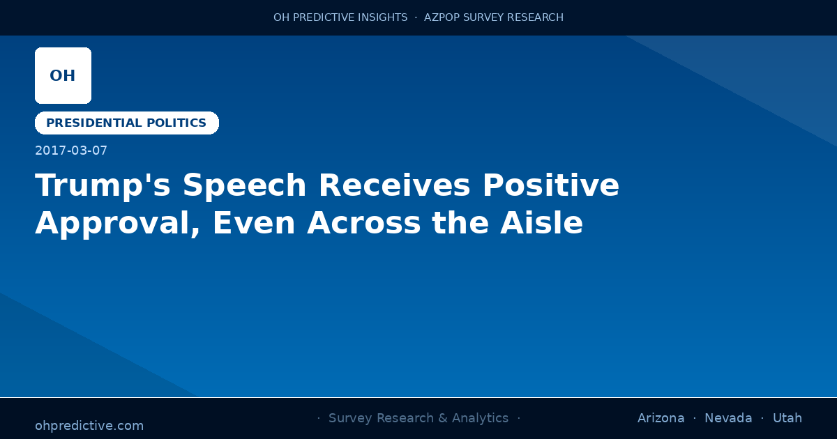 Trump's Speech Receives Positive Approval, Even Across the Aisle
