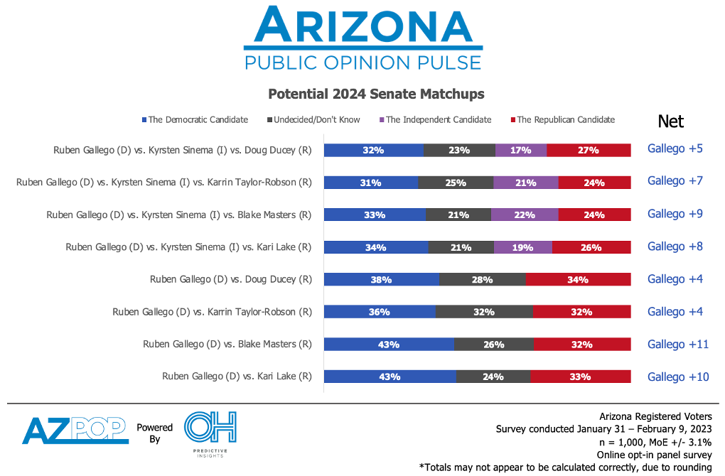 AZ Senate 2024 Head-to-Head Matchups