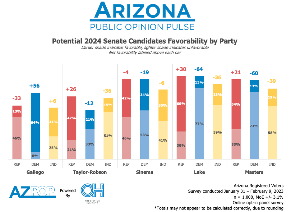 AZ Senate 2024 Favorability by Party