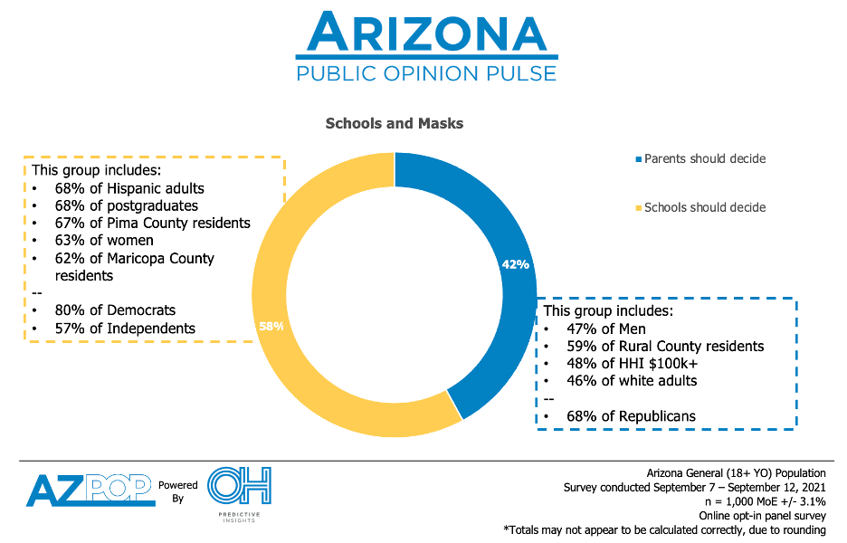 Arizona voter opinions on schools and mask policies