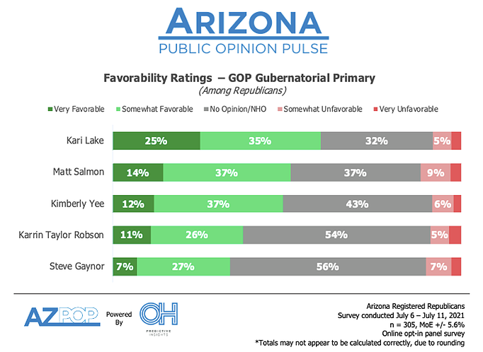 GOP Governor Candidate Favorability